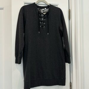 NWOT gap dark gray sweatshirt dress.